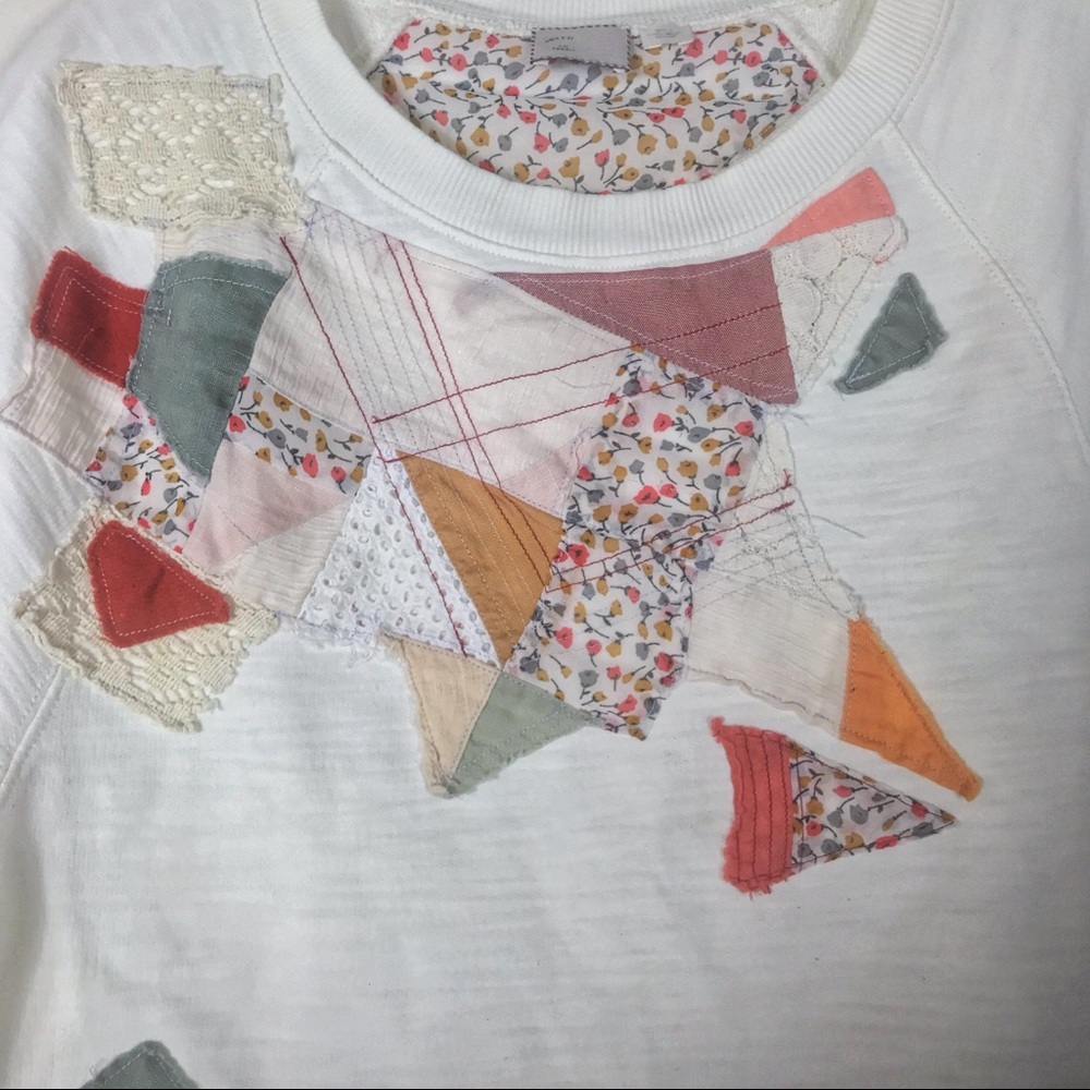 Anthropologie Postmark Patchwork Sweatshirt - image 2